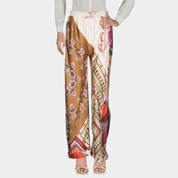 CHLOE Multicolor Paisley Print Silk Palazzo - Picture 7 of 9